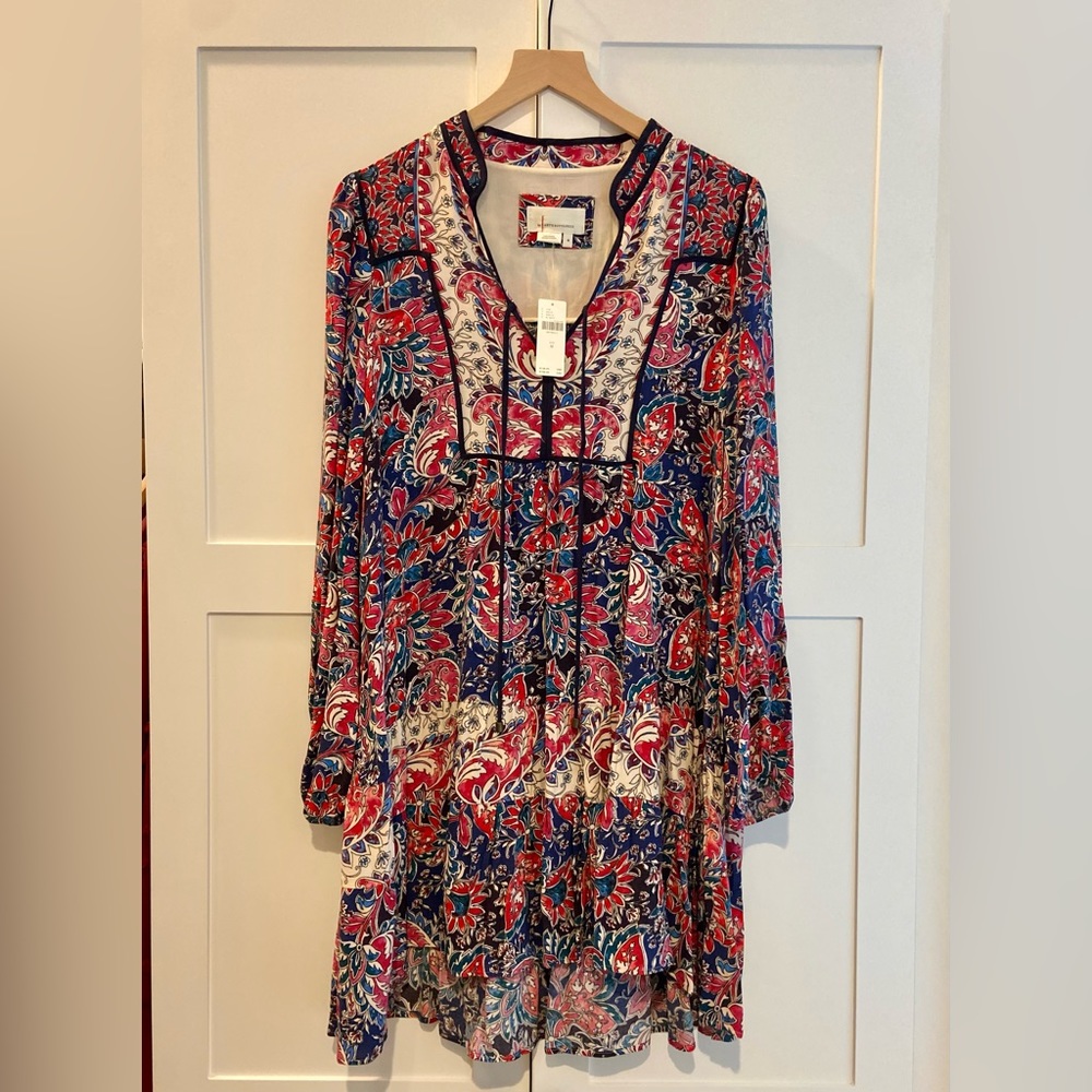 NWT Anthropologie Spliced Tunic Dress, Long Sleeve, Medium